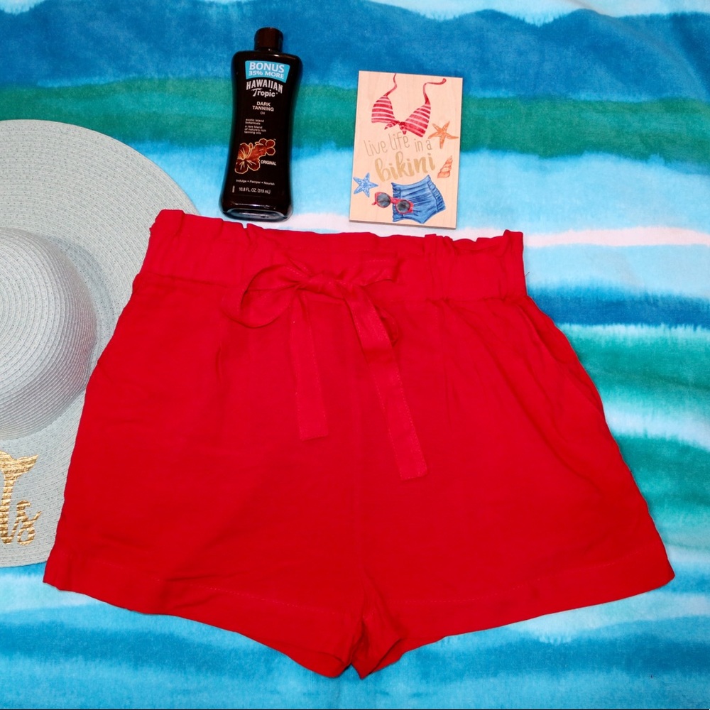 Ambiance Apparal Red Shorts, Size M